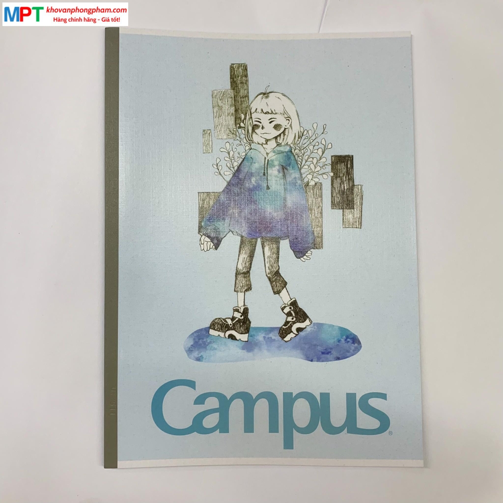 Vở Campus TIE DYE 80 trang (Dòng kẻ ngang có chấm) - Mua 10 quyển tặng bút bi