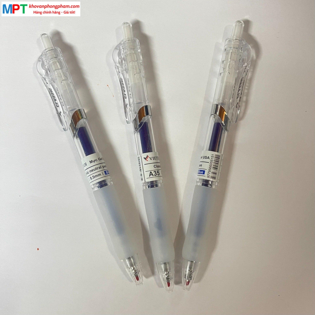 Bút gel bấm thân trong Việt Lợi VLG-A35 ngòi 0.5mm