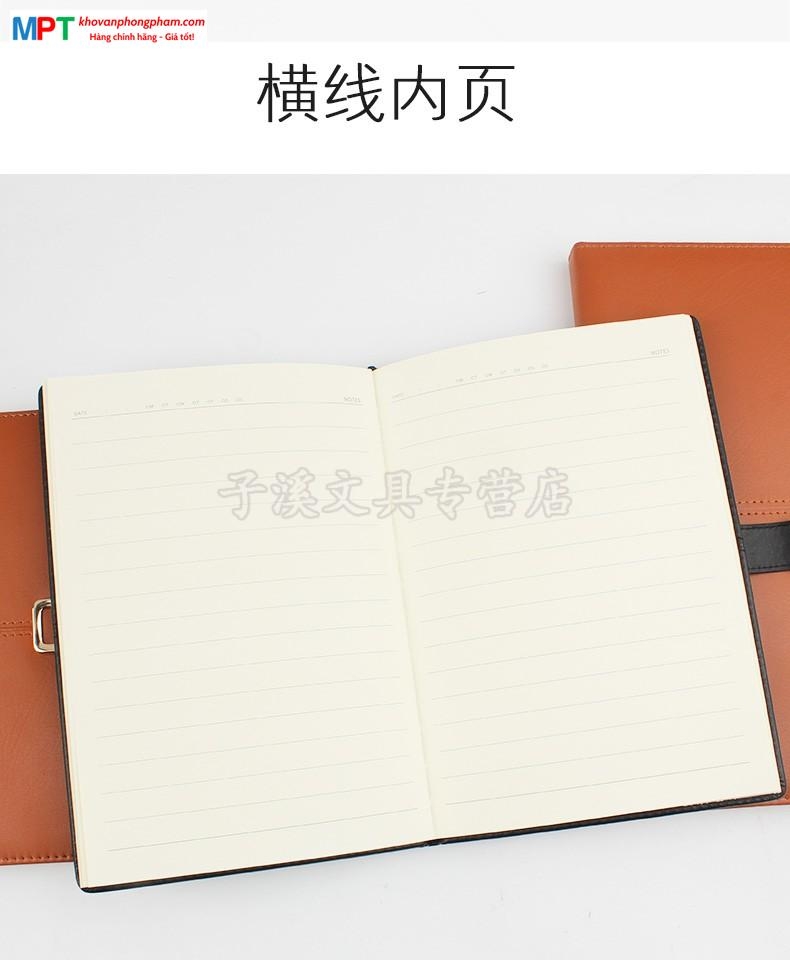 Sổ bìa da Heeton A40-889 cài khuy khổ A6 (107x188mm)