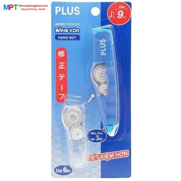 Băng xóa PLUS MR kèm ruột thay thế 5mm x 9m 100-V008