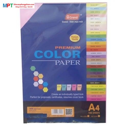 Bìa Màu A4 màu Hồng Rose (Pink) - Định lượng 120gsm - 100 tờ/tập