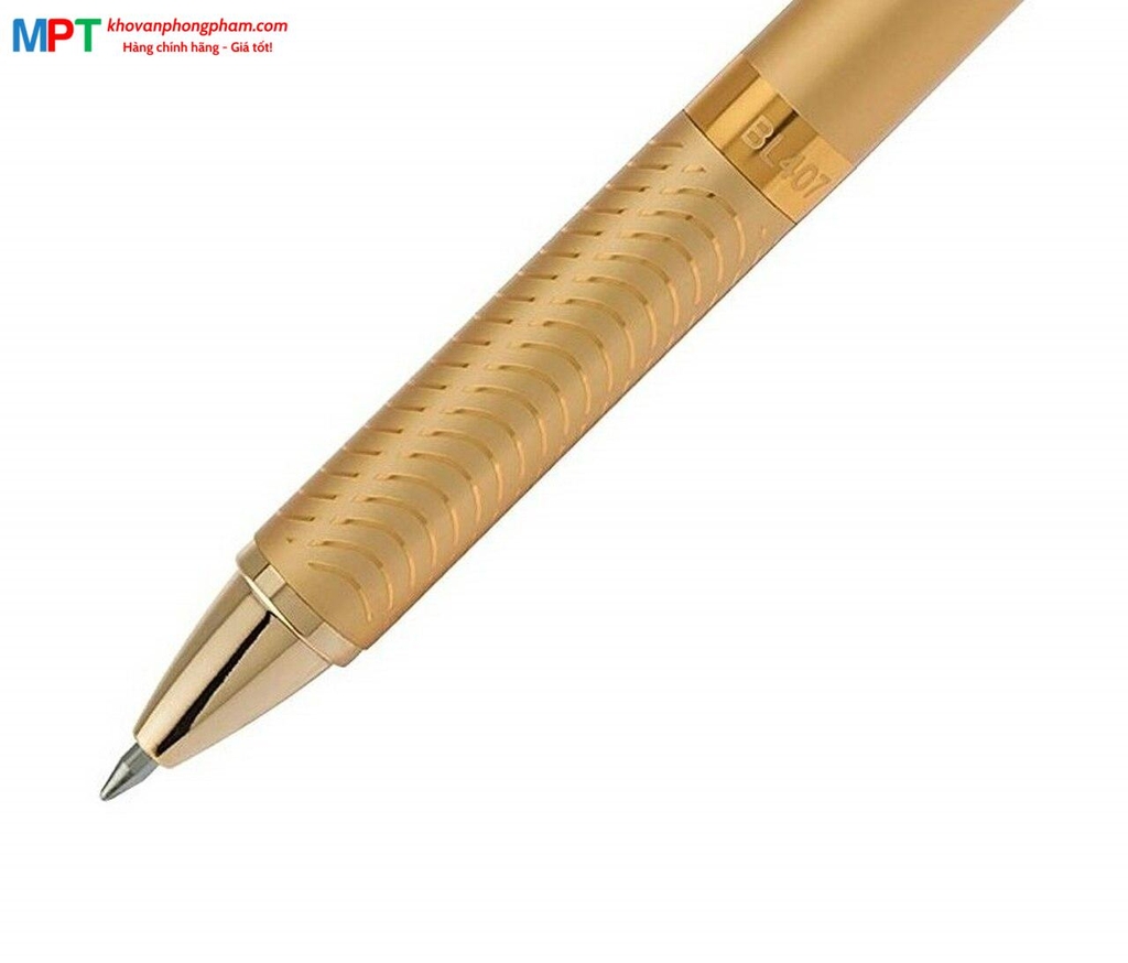 [CHÍNH HÃNG - Do GOLDEN PEN NK] Bút ký cao cấp Pentel BL407X-C thân mạ vàng nét 0.7mm - Mực xanh