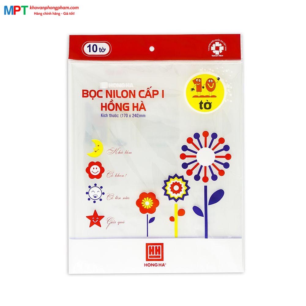 Nilon Bọc vở ô ly và SGK Hồng Hà 3245 - Kích thước: 170x240mm