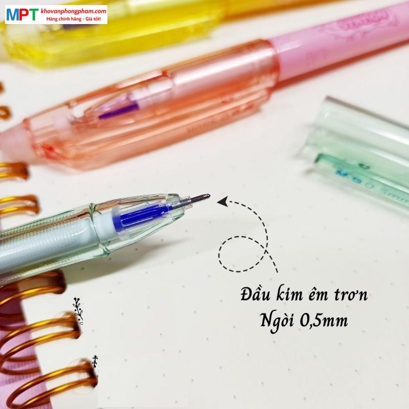 Bút gel xóa được M&G AKP182A6 nét 0.5mm - Mực đen, mực xanh