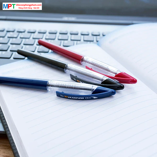 Hộp 10 Bút Gel B Thiên Long GEL-B01 ngòi 0.6mm - Bút B Master B01 - Tặng bút xoá