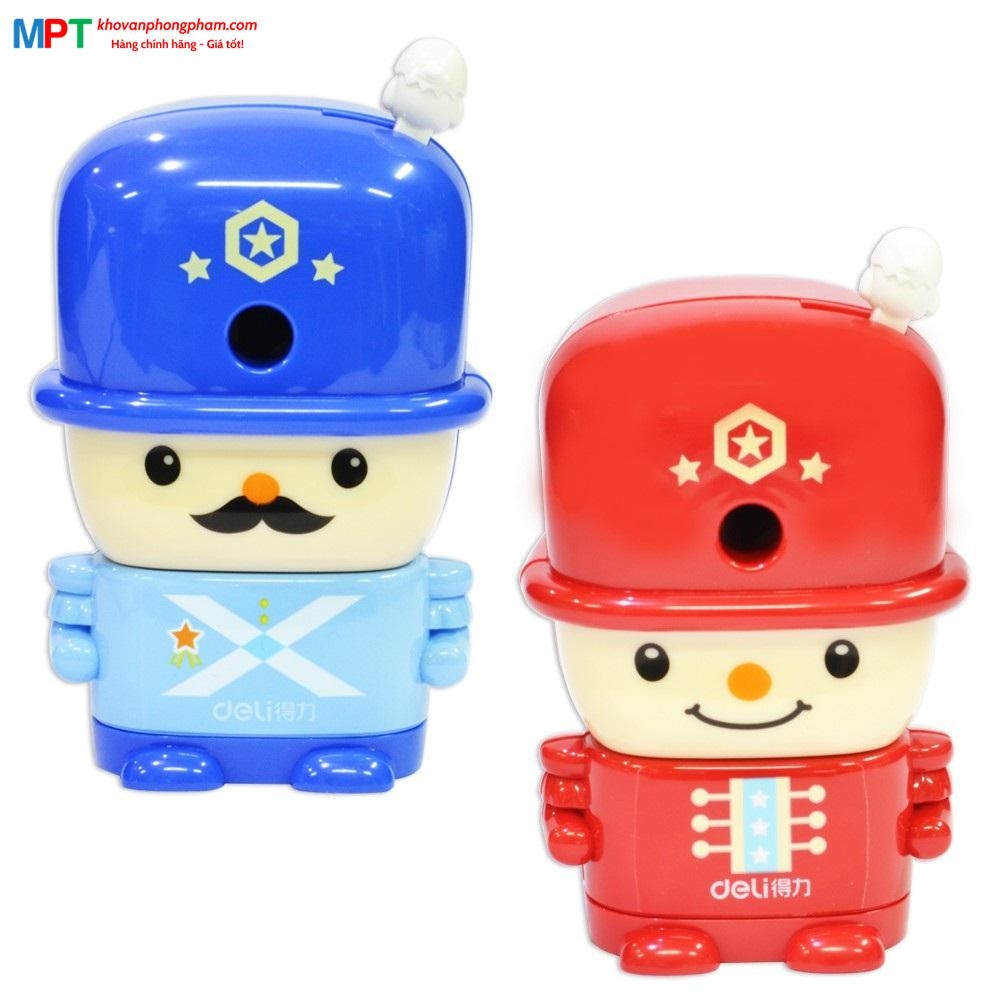 Gọt chì quay tay hình chú lính chì Deli 0733