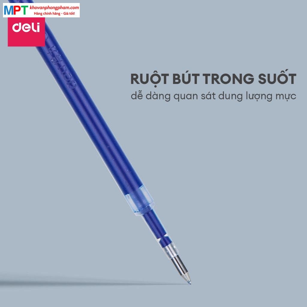 [MUA 10 TẶNG 1] Ruột bút gel Deli S206 nét 0.5mm dùng thay thế cho bút bi nước A575/A057