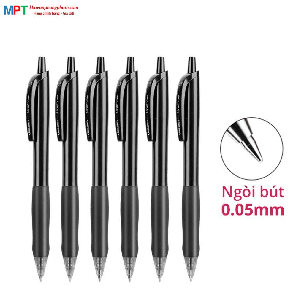 [MUA 10 TẶNG BÚT CHÌ] Bút Gel Deli S60-6 ngòi 0.5mm - Mực đen