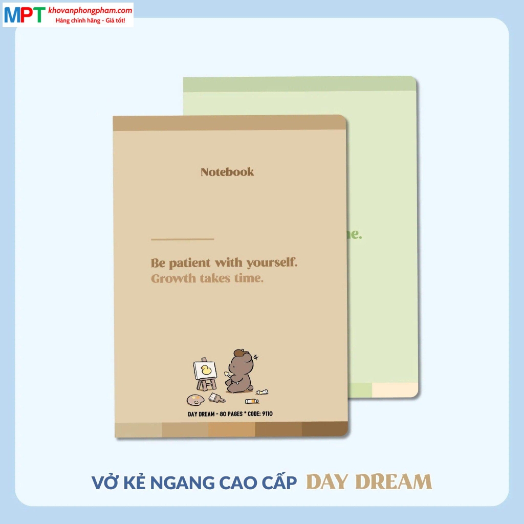 Vở kẻ ngang Hải Tiến 120 trang DAY DREAM 9127 - Định lượng 70gsm - Giấy vàng chống lóa - MUA 10 TẶNG 1 BÚT BI