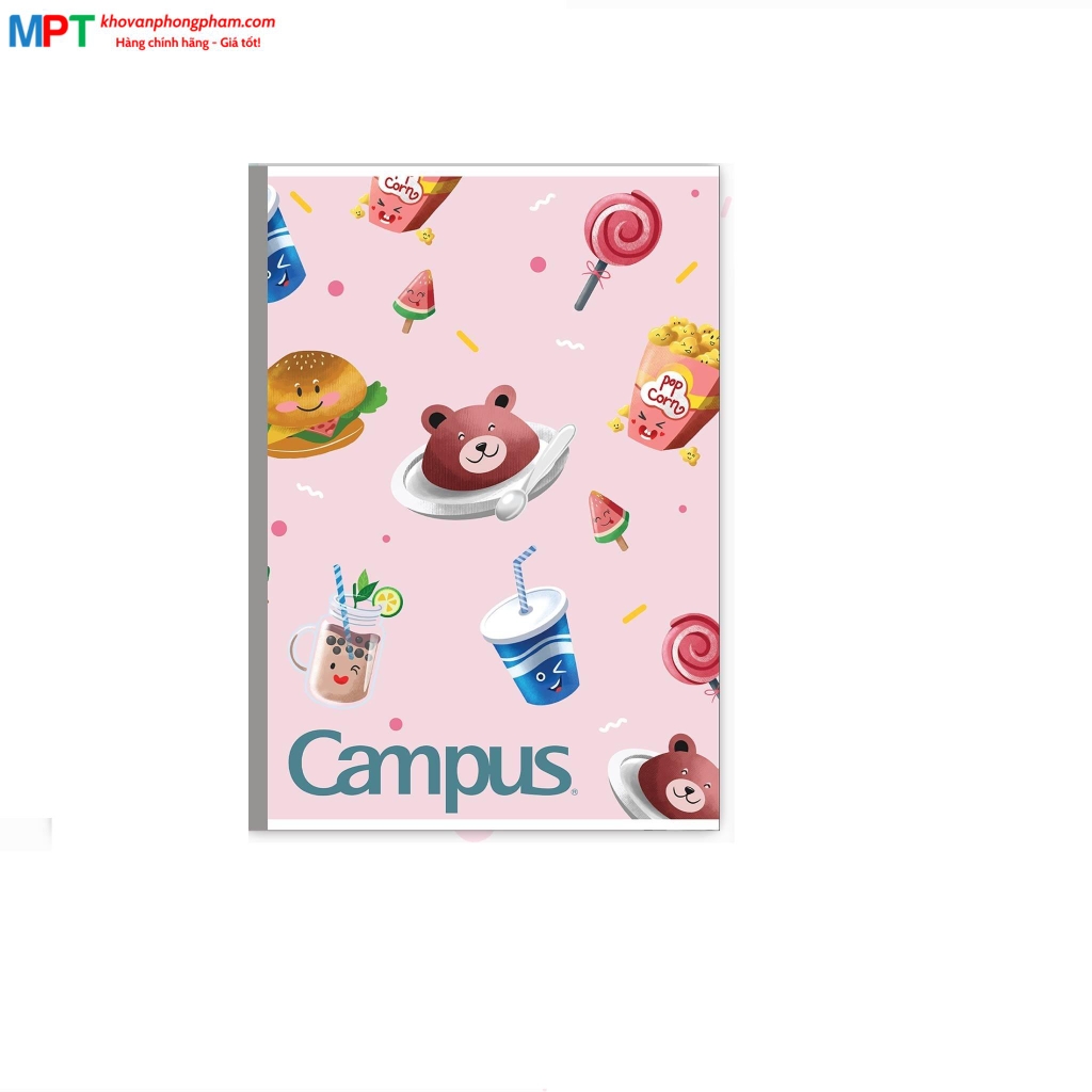 Vở kẻ ngang Campus Food 80 Trang - Mua 10 quyển tặng 01 bút bi