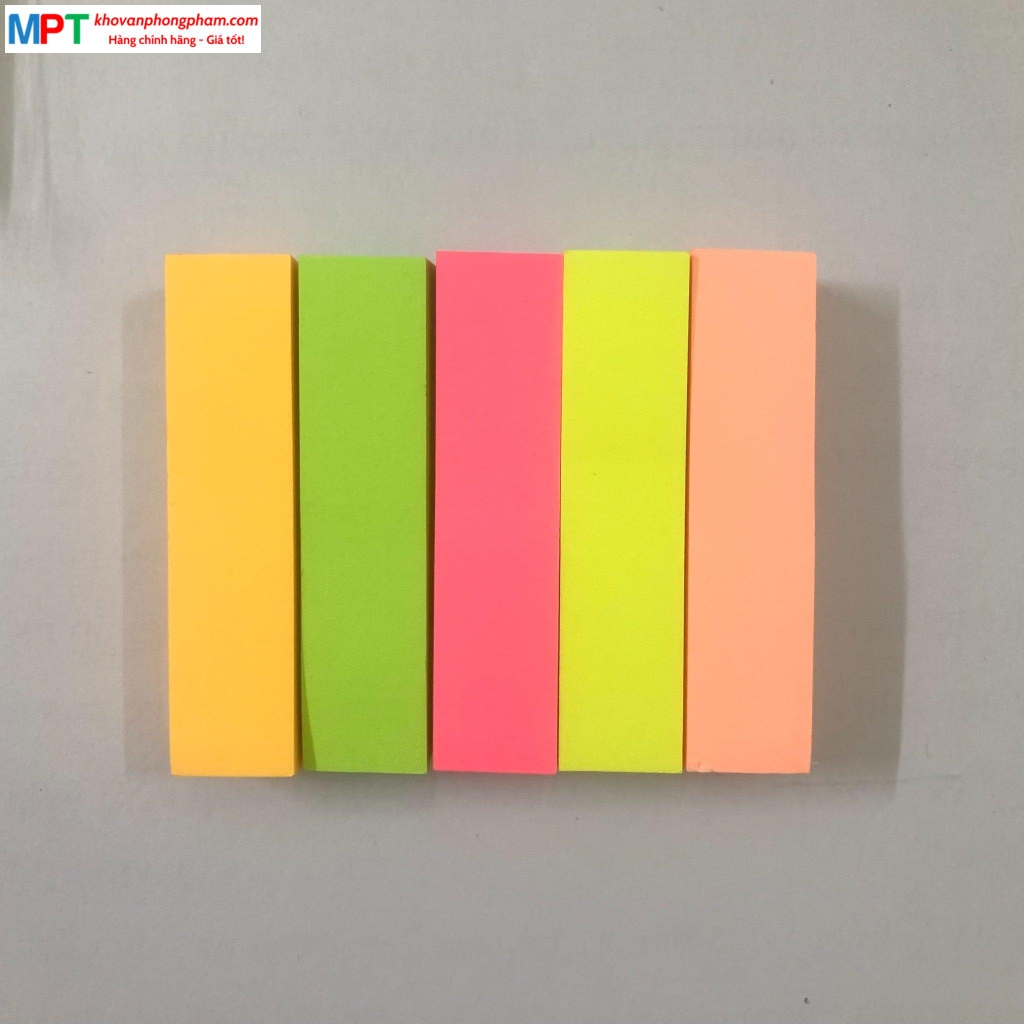 Giấy nhớ 5 màu giấy PENKO - Kích thước 1.5 x 5cm