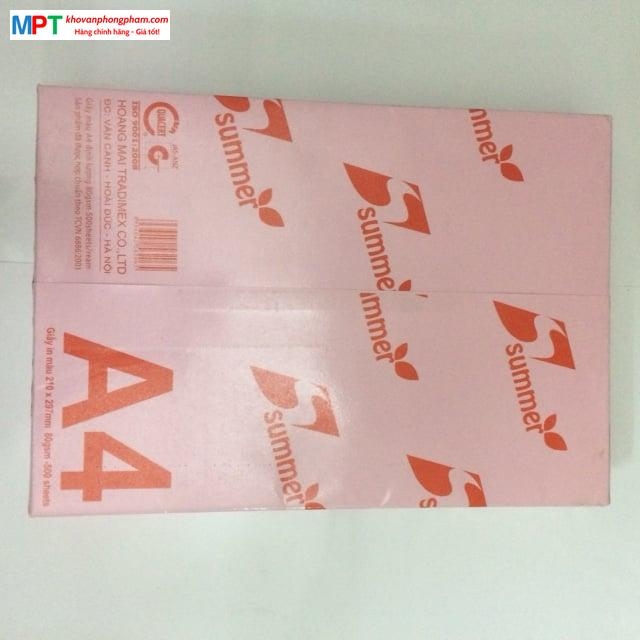 Giấy photo màu Summer A4 ĐL80gsm