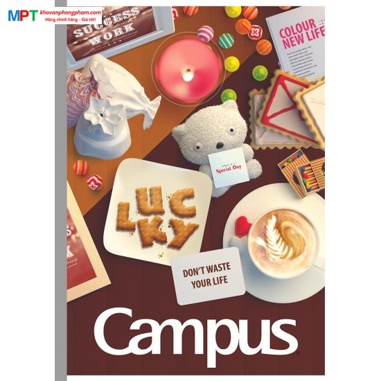 Vở kẻ ngang Campus Gift 120 trang - Mua 10 quyển tặng 01 bút bi