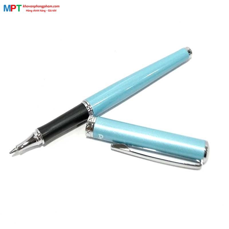 [CHÍNH HÃNG - Do GOLDEN PEN NK] Bút ký cao cấp Pentel K611S-C nét 0.7mm thân bút màu xanh da trời - Mực xanh (Thiết kế nắp đậy)