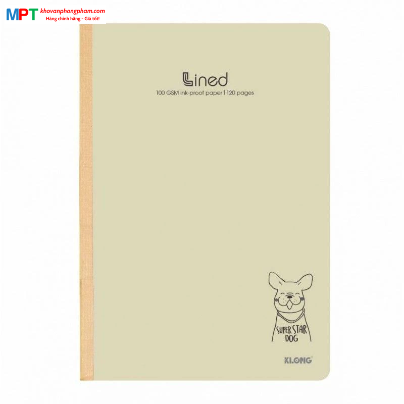 Vở kẻ ngang Klong chấm may dán gáy 120 trang mã 841 - Định lượng 100gsm - Kích thước 175x250mm