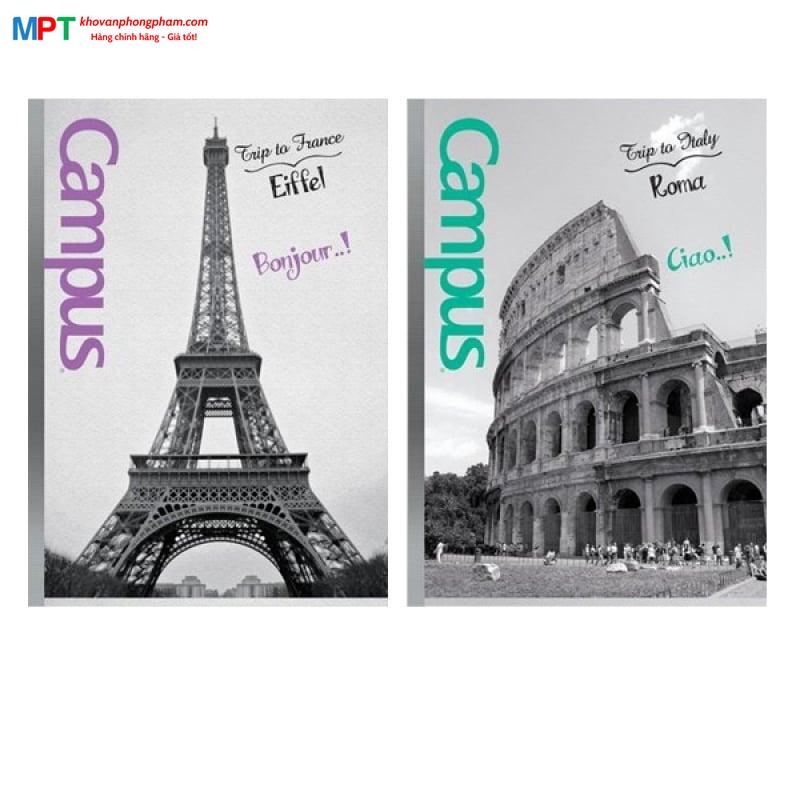 Vở kẻ ngang Campus Landscape 200 trang - Mua 5 quyển tặng 01 bút bi