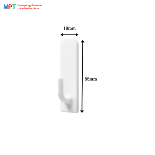 Vỉ 2 móc dán tường kiểu vuông 3M COMMAND™ 17501ANZ - Chịu trọng tải 900g - Nhập khẩu bởi 3M Việt Nam