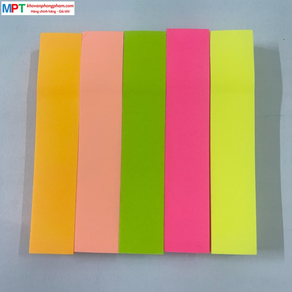 Giấy nhớ 5 màu giấy PENKO - Kích thước 1.5 x 7.6cm