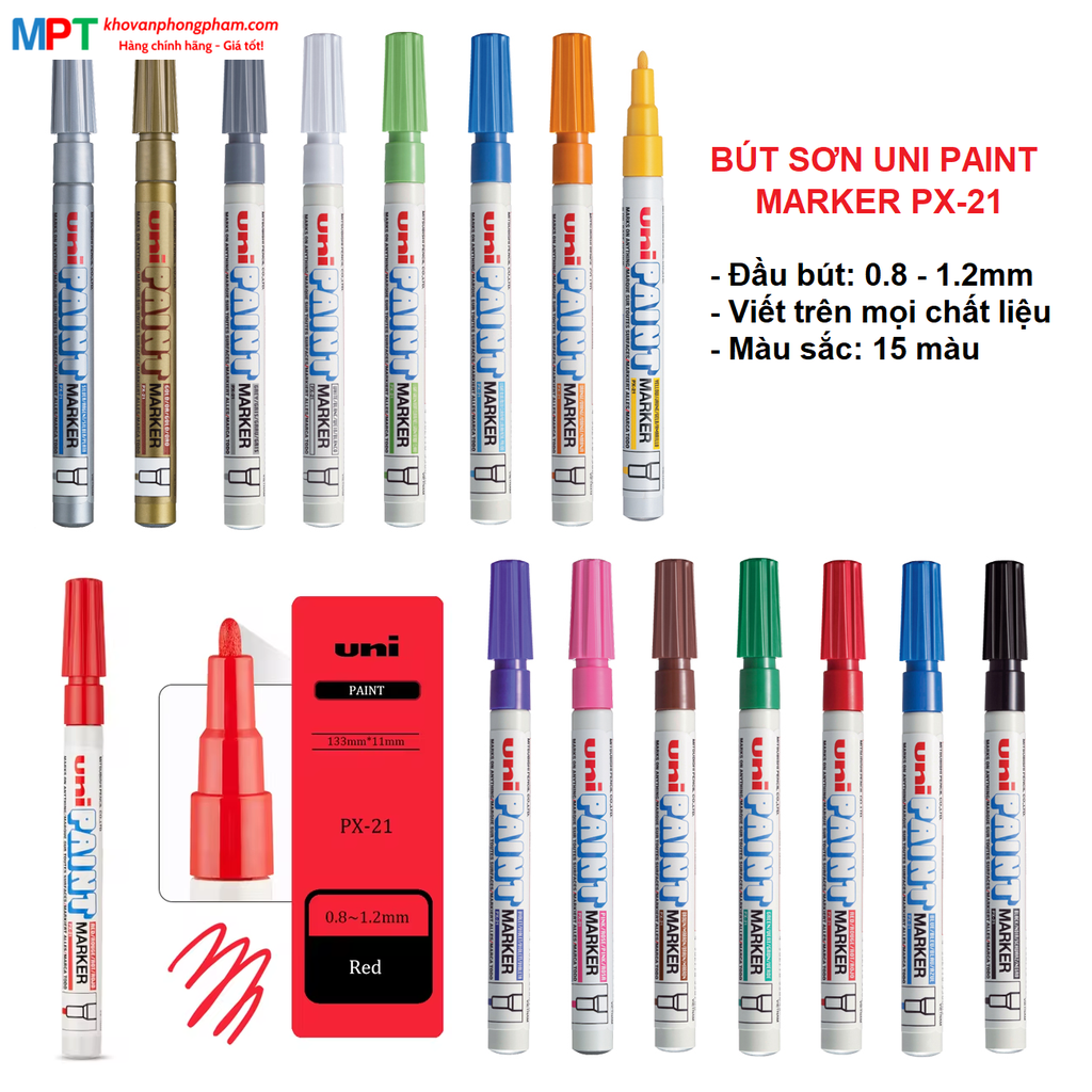 [CHÍNH HÃNG] Bút sơn Uni Paint Marker PX-21 nét 0.8 - 1.2mm
