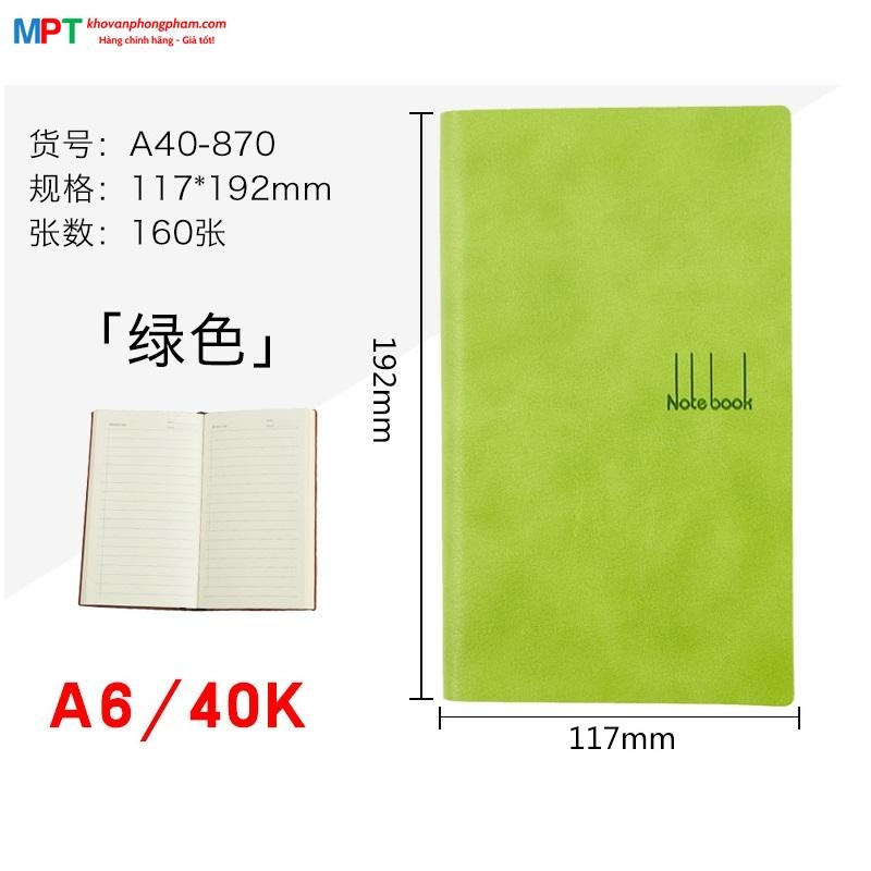 Sổ bìa da Heeton A40-870 khổ A6 (117x192mm)