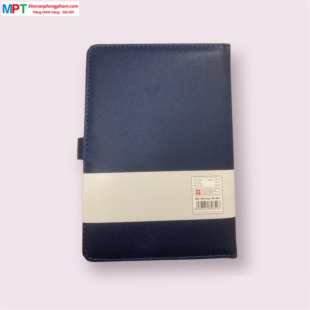 Sổ bìa da cao cấp SUMMIT 6 khuy bấm nam châm 200 trang 8427 - Kích thước: 150x210mm (Khổ A5)