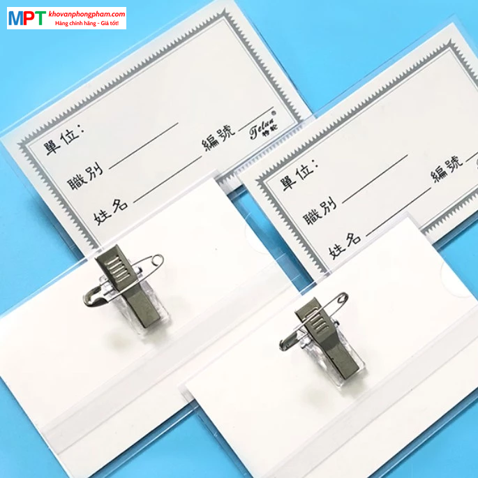 Hộp 50 Thẻ cài kim băng Sakura, Telun - Loại dày, KT 5.5x9cm