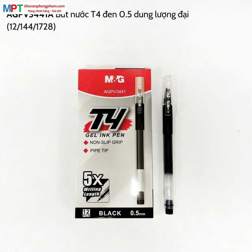 Bút gel M&G AGPV3441 ngòi 0.5mm - Viết tới 2.000m, siêu êm trơn