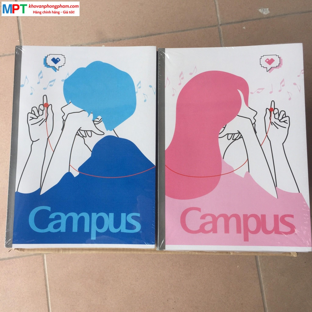 Vở có chấm Campus 120 Trang Couple (Kẻ Ngang) - Mua 10 quyển tặng 1 bút bi