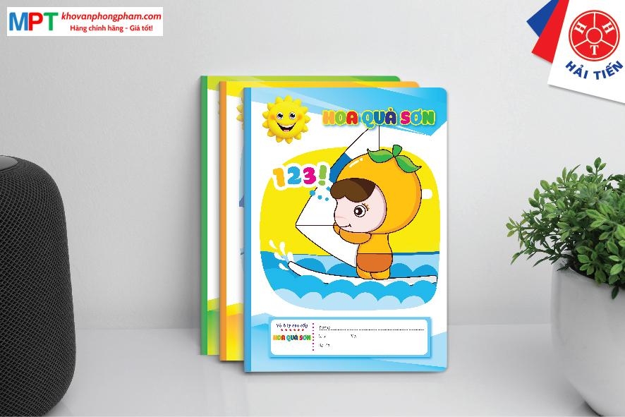 Vở 4 Ô ly Hải Tiến 48 Trang 1602 Hoa Quả Sơn 6 Sao - Giấy định lượng 100gsm - Mua 10 quyển tặng 01 bút chì