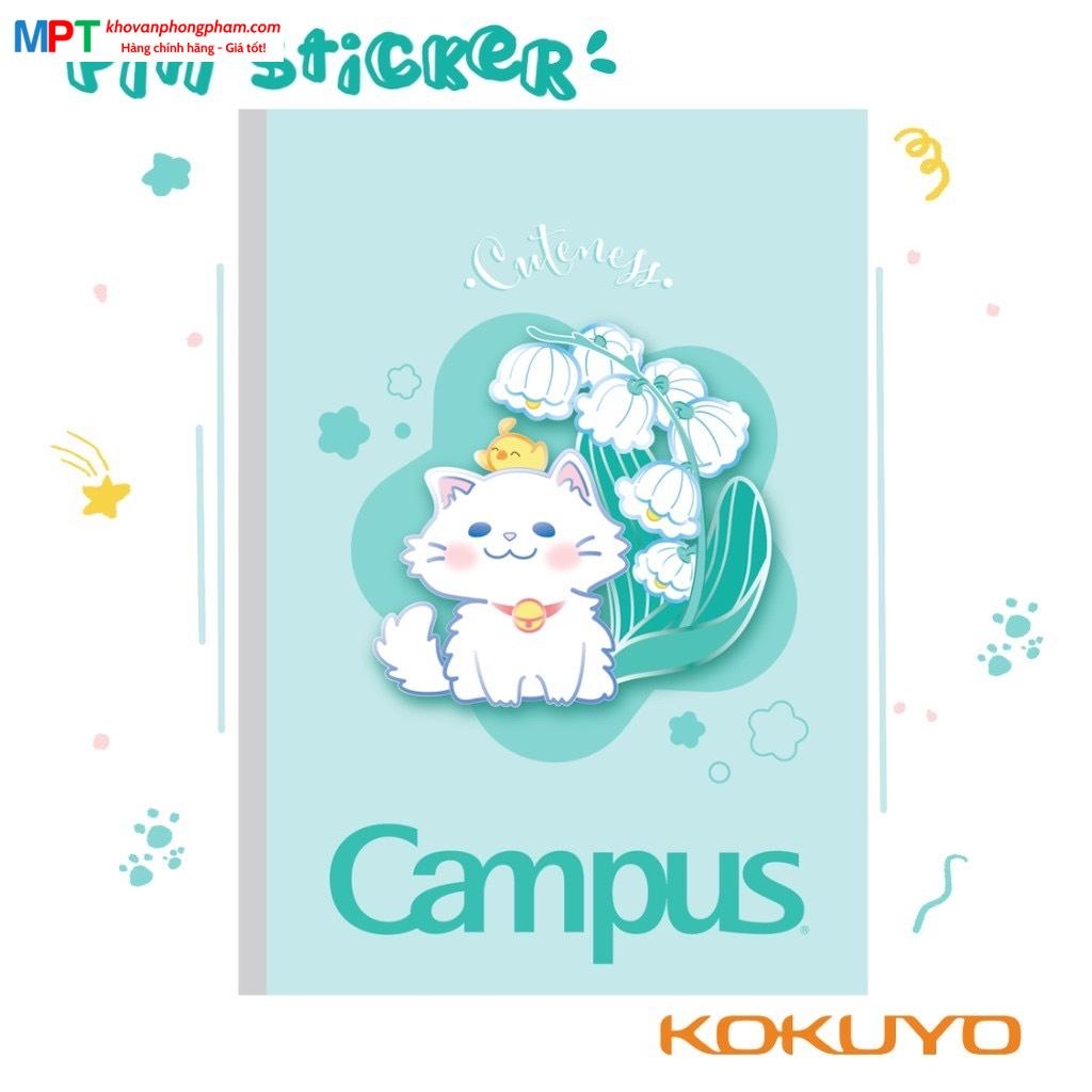 Vở Campus Pin Sticker 120 trang (Dòng kẻ ngang) - Mua 10 quyển tặng bút bi