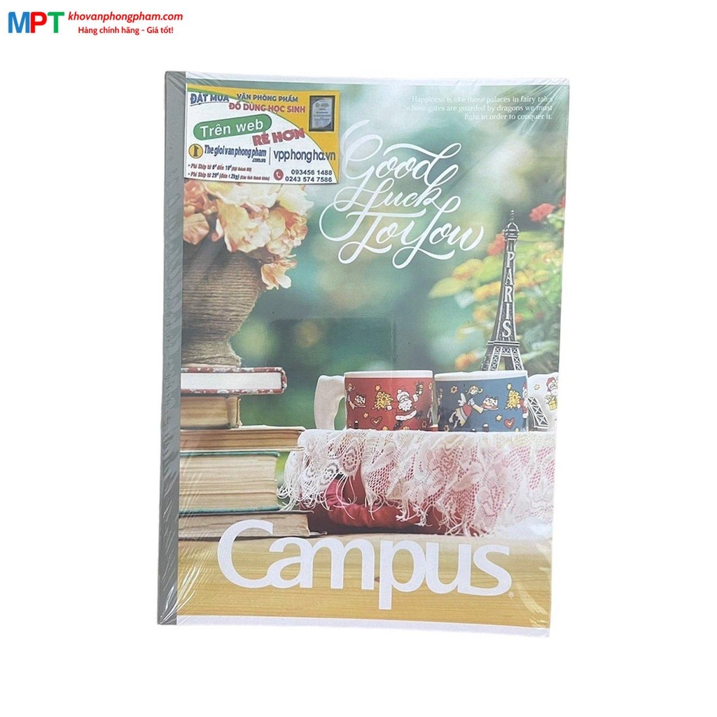 [MẪU MỚI 2023] Vở kẻ ngang Campus VINTAGE 120 trang - Mua 10 quyển tặng bút bi
