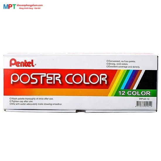 [CHÍNH HÃNG] Màu vẽ Pentel lọ 12 màu Poster Pentel WPU2-12 (30ml)