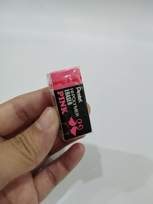 [Mua 4 tặng 1] Tẩy chì Pentel ZEH-03SP - màu hồng nhỏ