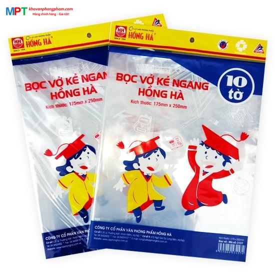 Nilon Bọc vở kẻ ngang Hồng Hà 3157 - Kích thước: 175x250mm