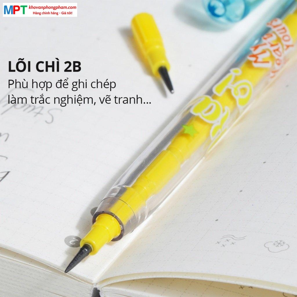 Bút chì khúc Deli EC086 - Chì 2B, nhiều màu sắc