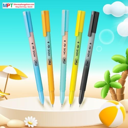 Bút gel Flair Move Gel ngòi 0.5mm - công nghệ mực mới, màu sắc rực rỡ, có thể thay ruột