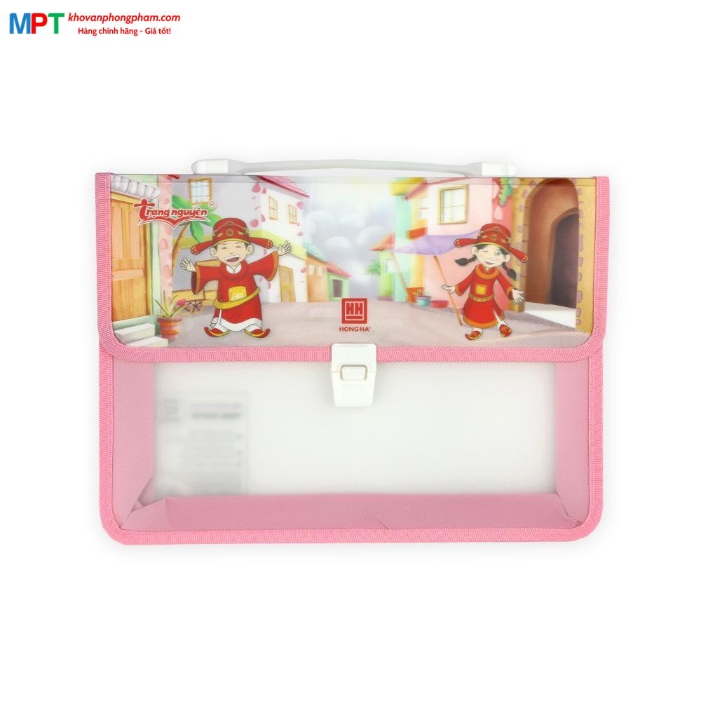 Cặp học thêm Hồng Hà Cute 3862 (2 ngăn)