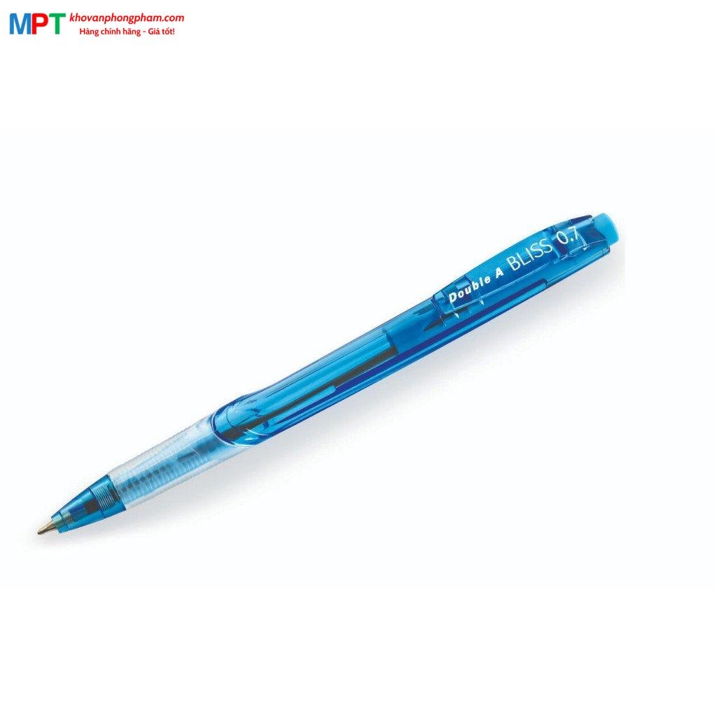 Hộp 12 bút bi Double A BLISS BALL PEN DBP-707-BB11 ngòi 0.7mm - Tặng kèm 3 bút