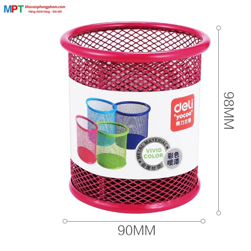 Cắm bút bằng sắt Deli 9153 nhiều màu