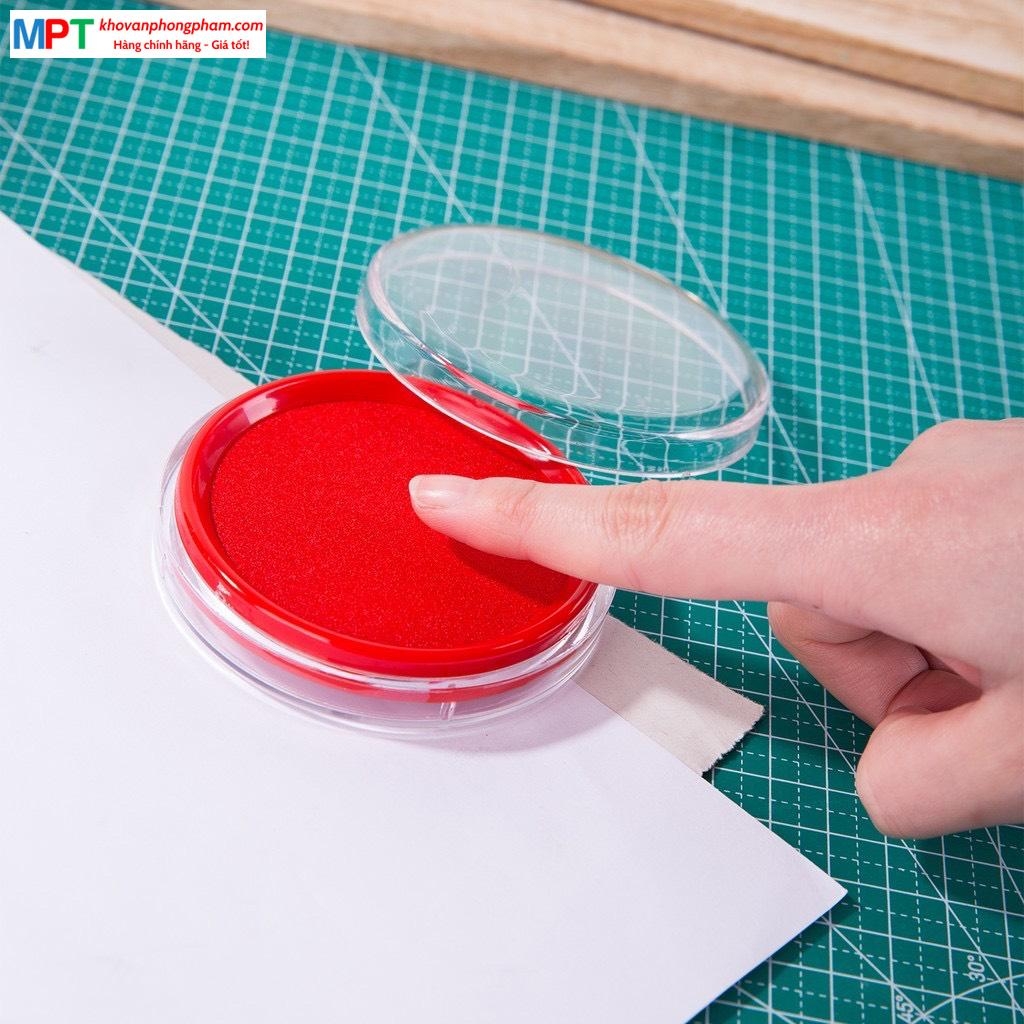 Khay mực dấu Deli 9863 - KT: 84x84x25 mm