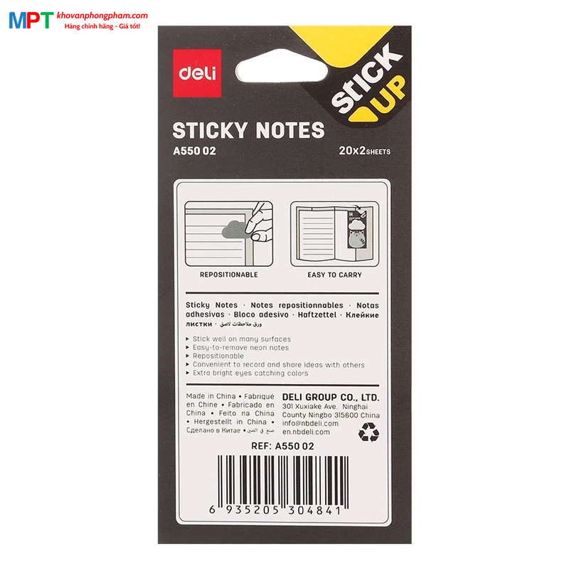 Giấy nhớ Deli A550 02 - nhiều hình dễ thương