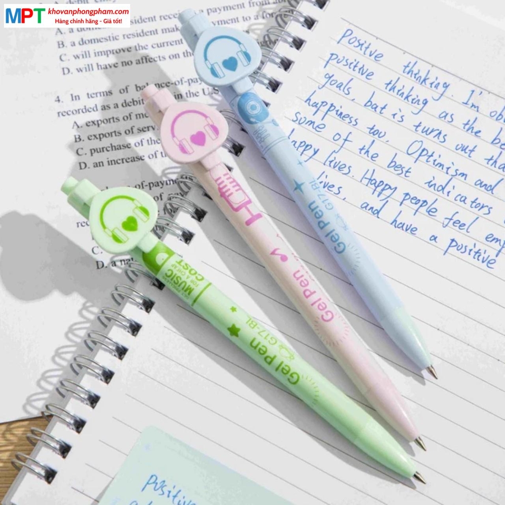 [MUA 10 TẶNG BÚT CHÌ] Bút gel Deli G17-BL ngòi 0.5mm - Mực xanh vỏ nhiều màu