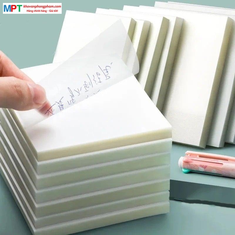 Giấy nhớ trong suốt 3x3 - Kích thước 76x76mm - 50 tờ/tập