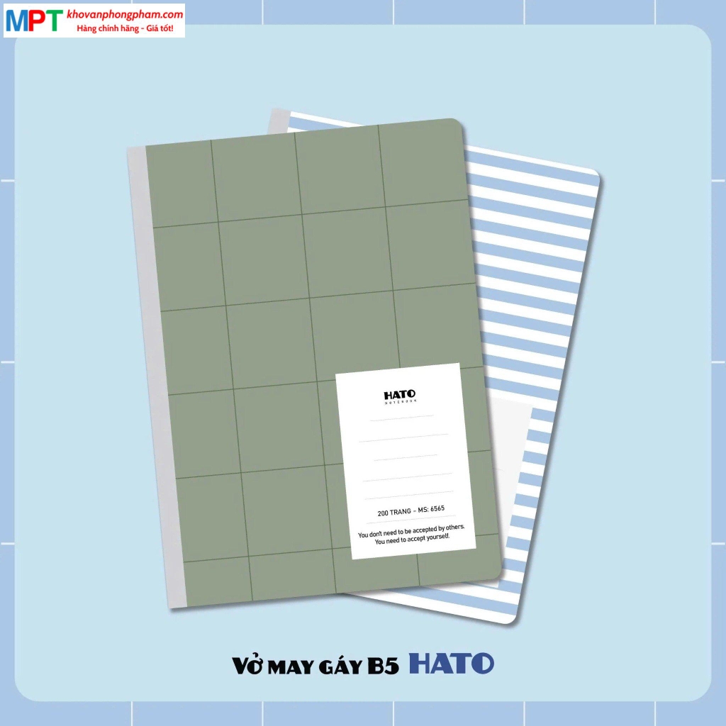 Vở kẻ ngang may gáy Hải Tiến 120 trang HATO 8632 - Định lượng 70gsm - Giấy vàng chống lóa - MUA 10 TẶNG 1 BÚT BI