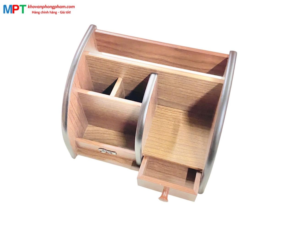 Cắm bút gỗ HX-1018 - Kích thước: 202 x 143 x 148mm