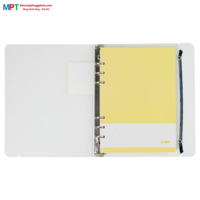 Sổ còng sắt KLONG kẻ ngang nét đứt khổ A5 100 tờ 517 - Định lượng 100gsm - Kích thước 148x210mm