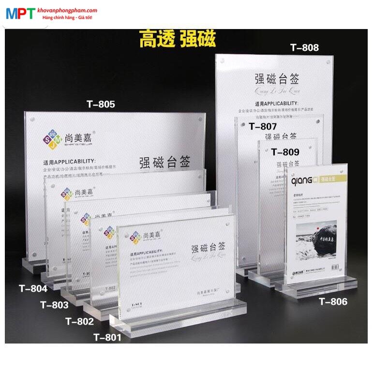 Menu mica nam châm A4 đế dày 11mm T808 - Khổ dọc