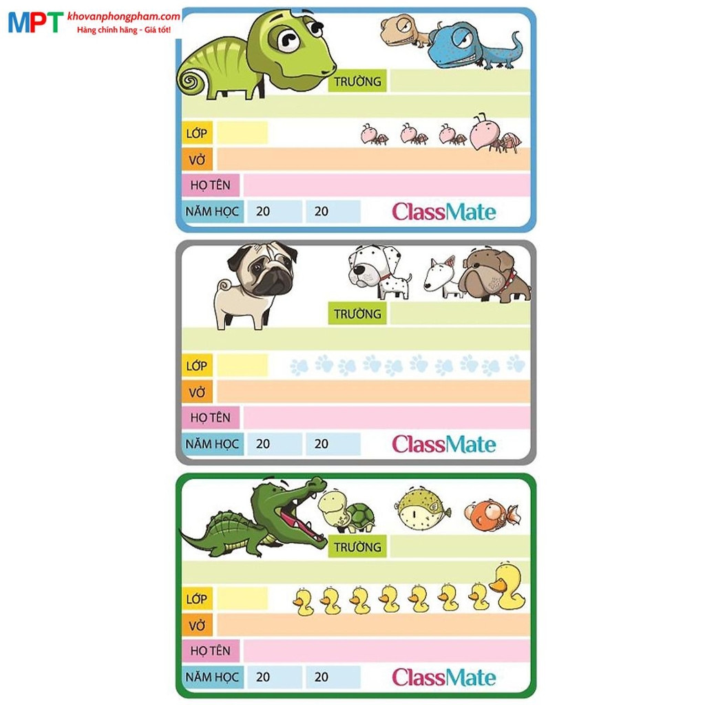 Nhãn vở Classmate Safari CL-NT213 (15 nhãn/tập)