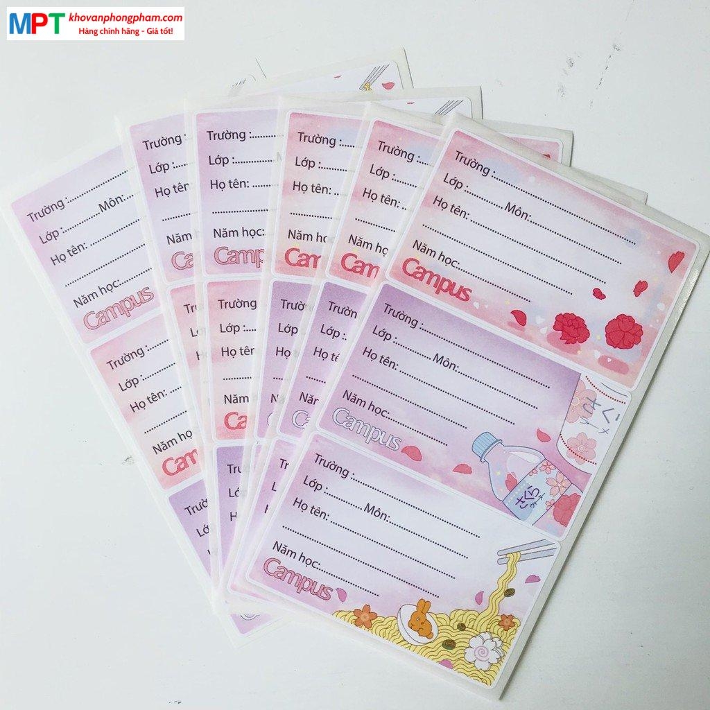 Nhãn vở Campus Kawaii NT-KWI18 - 18 cái/tập