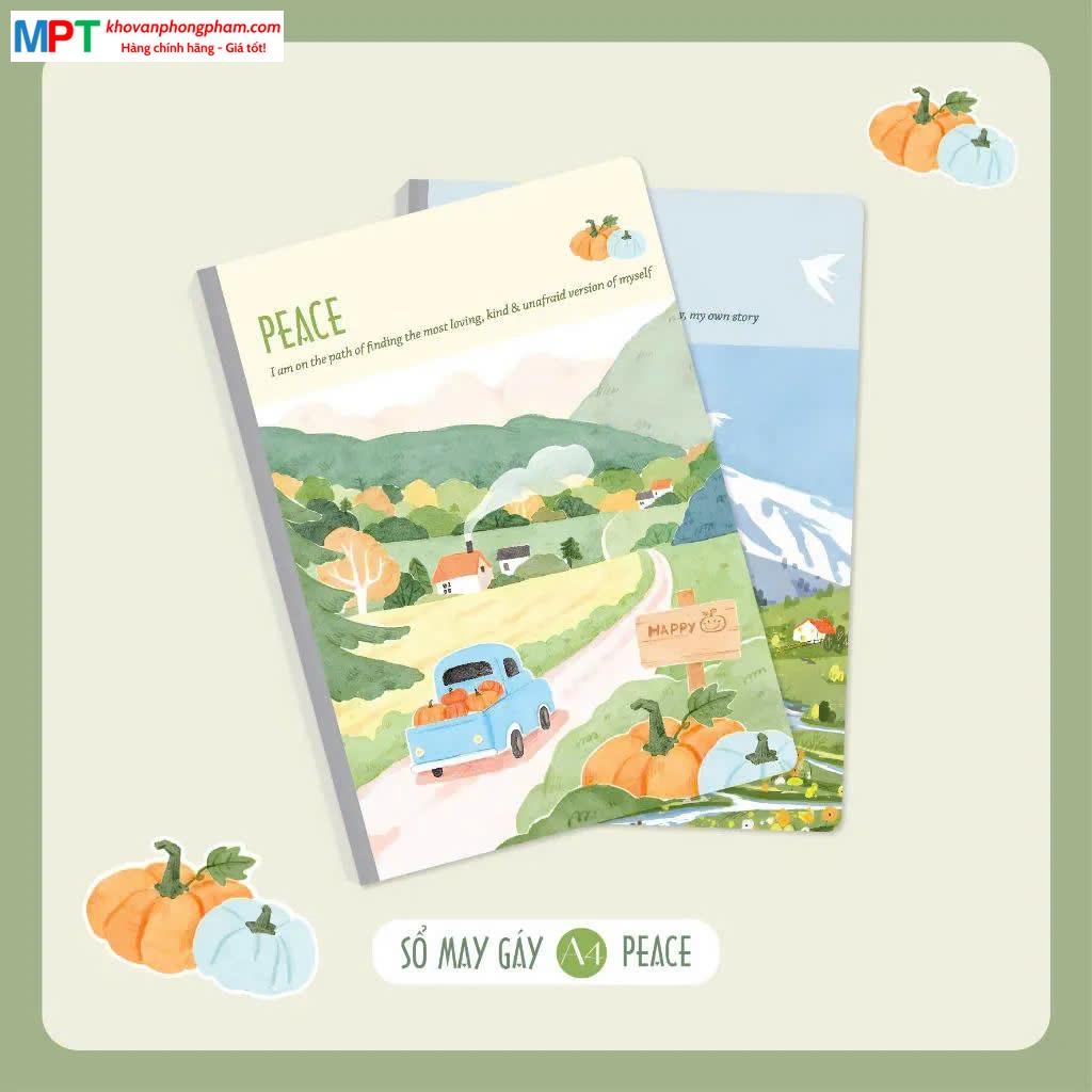 Sổ may gáy PEACE A4 Hải Tiến 300 trang 4528 - Định lượng 70gsm - Bìa bồi cao cấp
